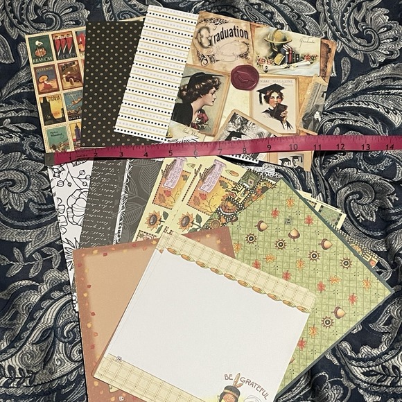 Lot 100 Plus 6x6 8x5 Scrapbook Paper Open Packs Single Sheets Varied - Picture 4 of 11